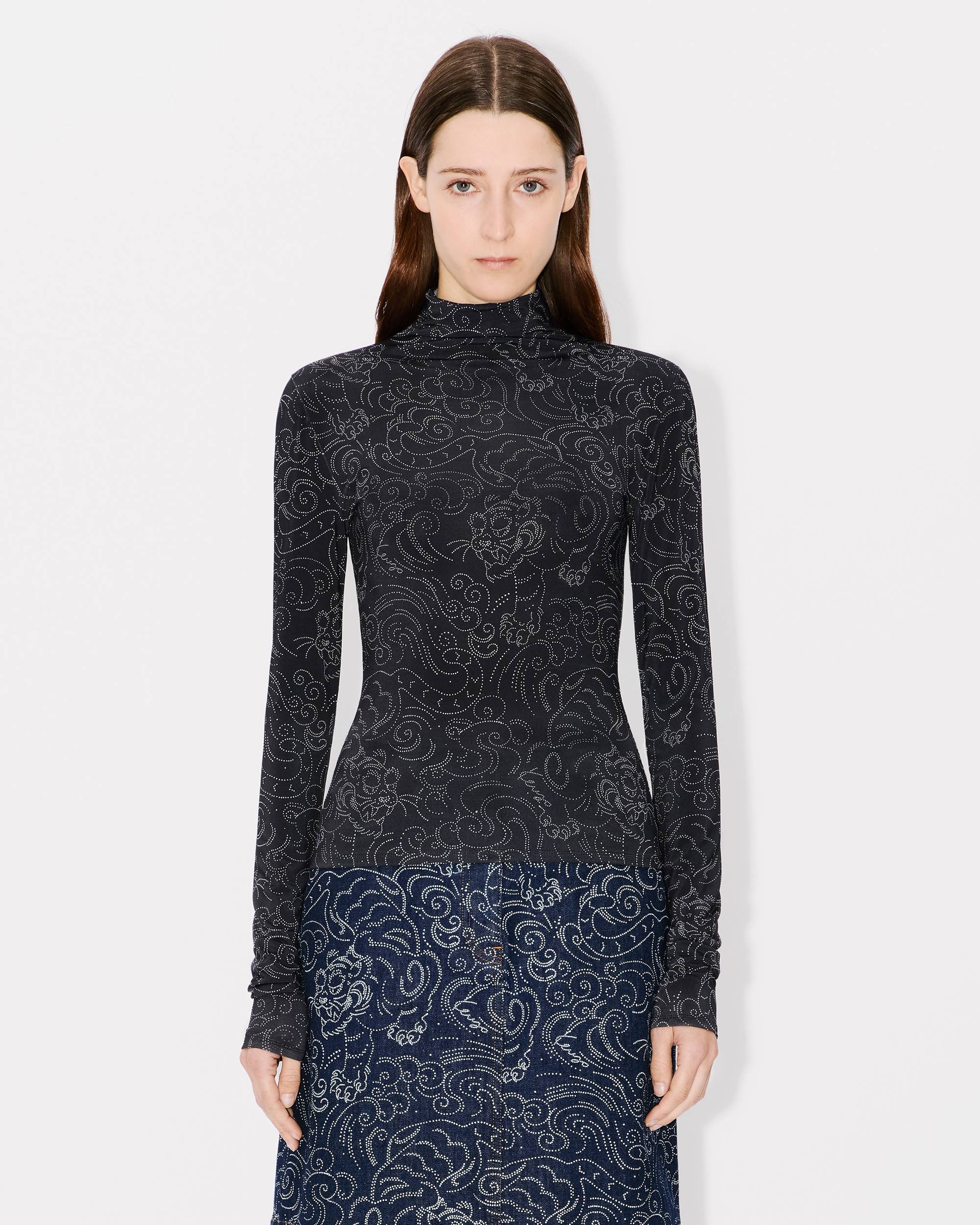 'KENZO Star Tiger' all-over turtle neck - 3