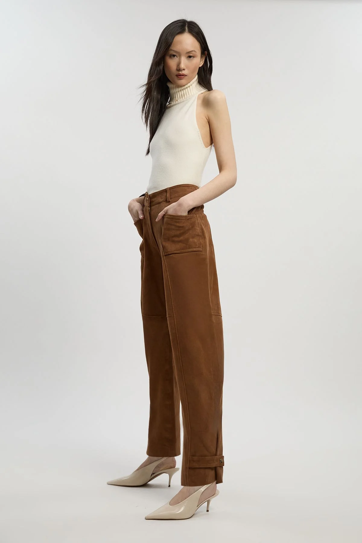 Suede Utility Trousers - 1