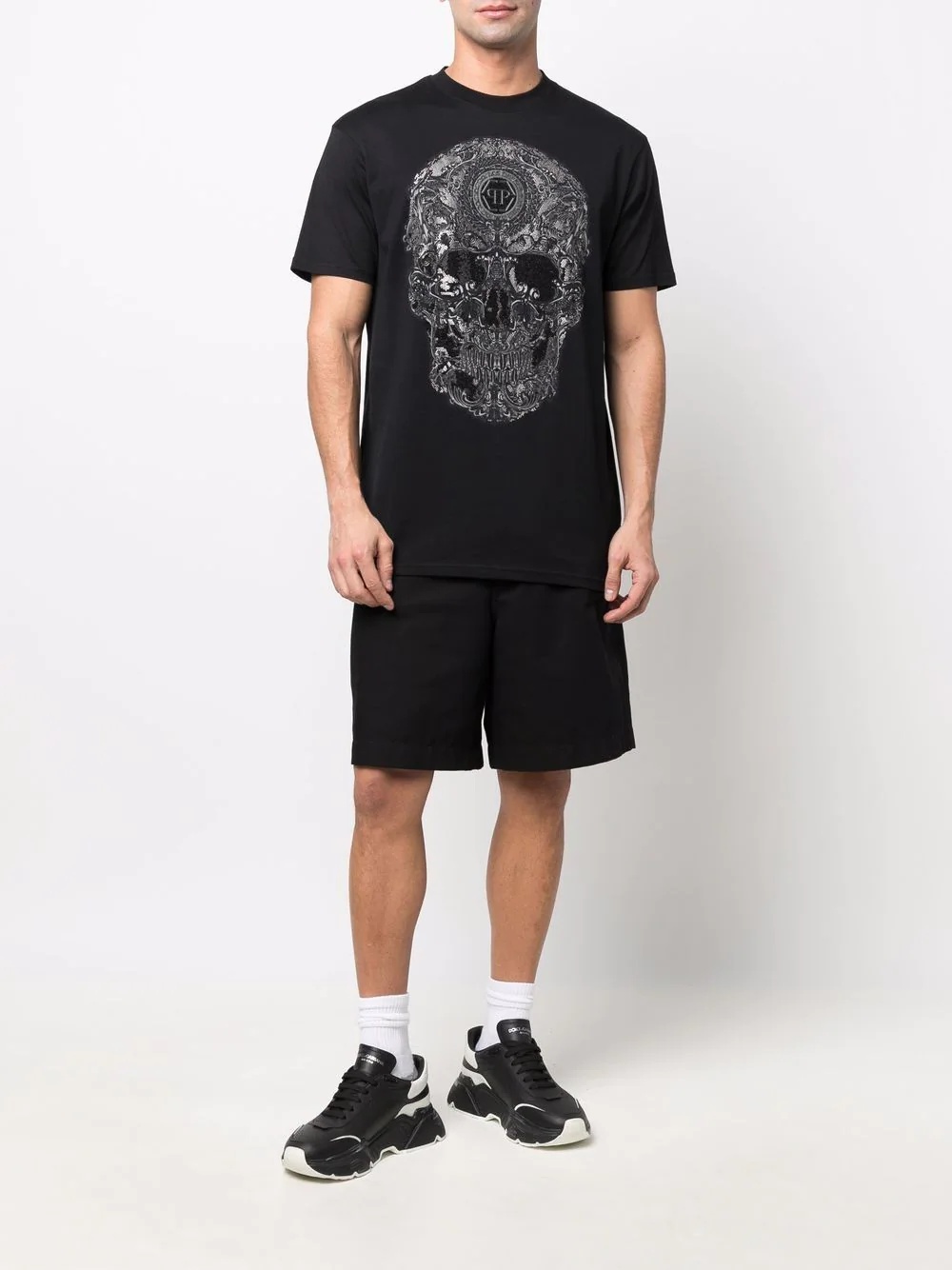 baroque skull-print T-shirt - 2