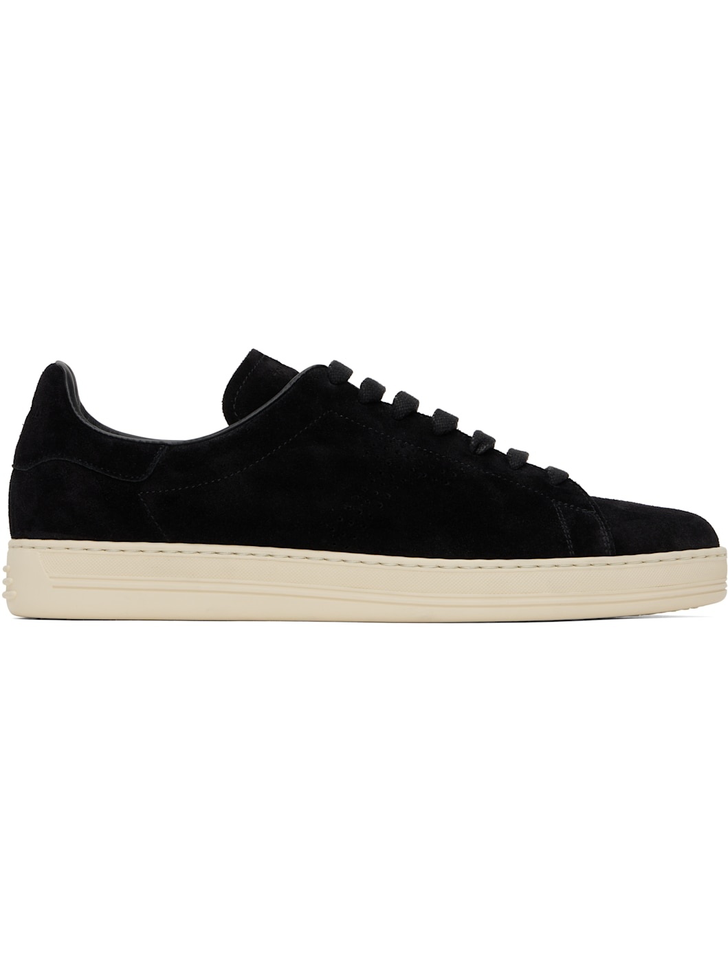 スニーカー TOM FORD Black Suede Warwick Sneakers TOM FORD Warwick Perforated Suede Sneakers for Men | MR PORTER