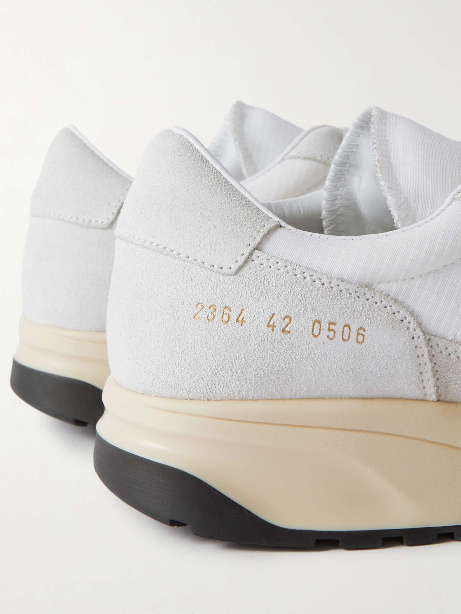 Track 80 Leather-Trimmed Suede and Ripstop Sneakers - 6