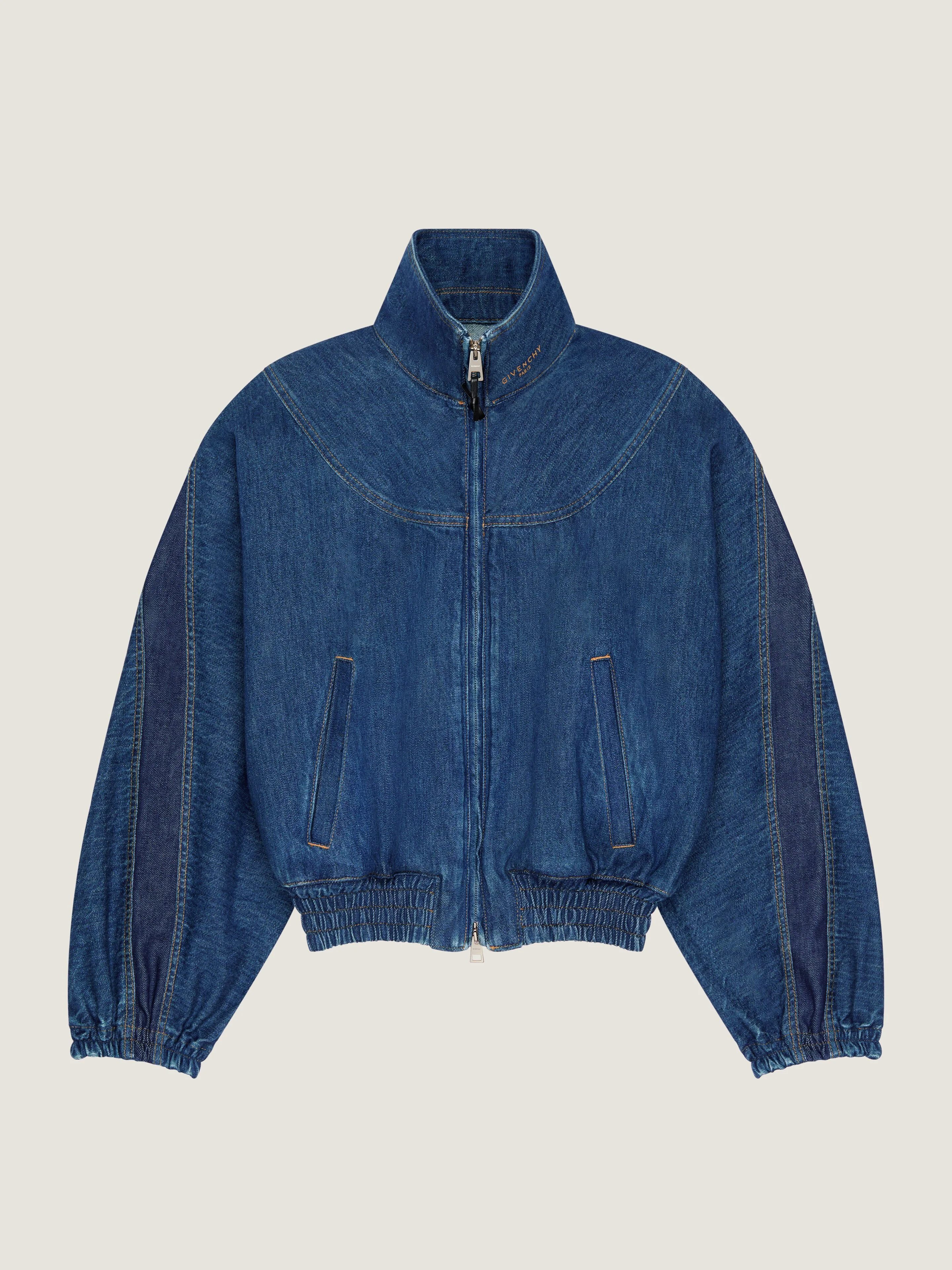 BLOUSON IN MEDIUM BLUE DENIM - 1