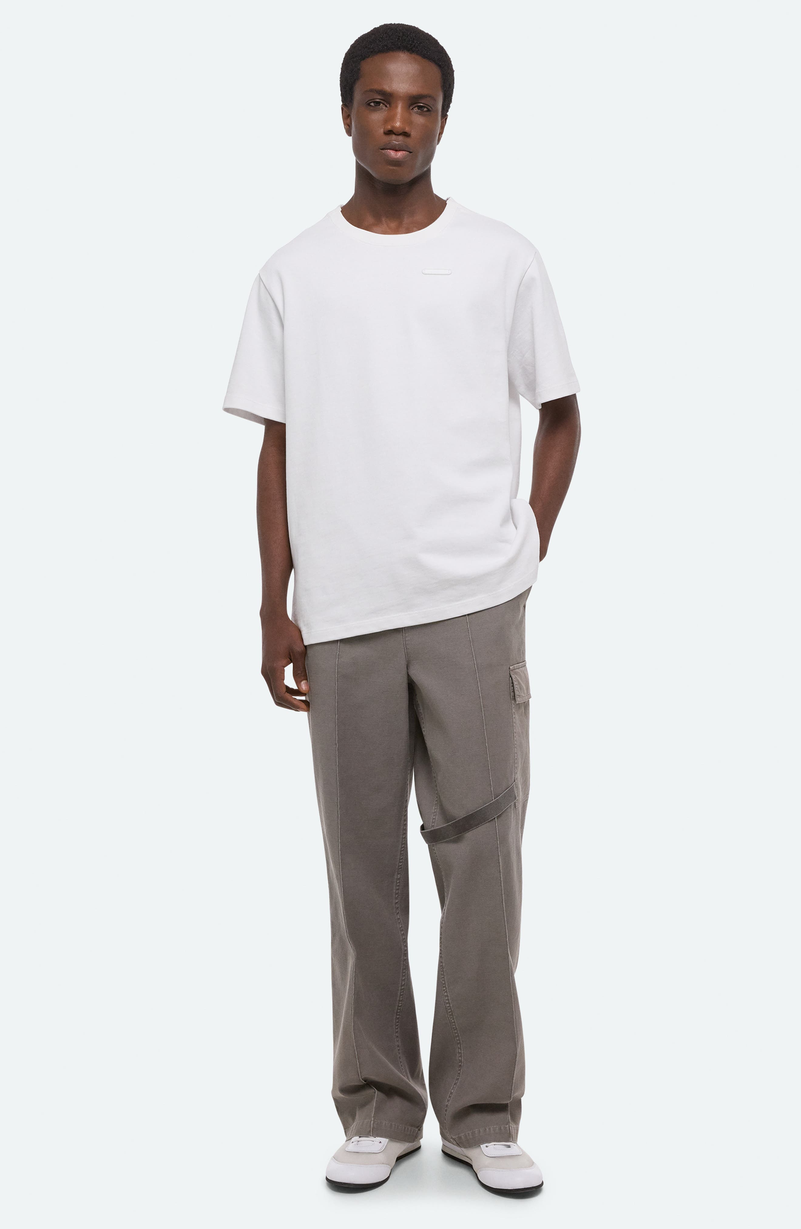 Helmut Lang Classic Washed Cotton Jersey T-Shirt in Optic White at Nordstrom - 6