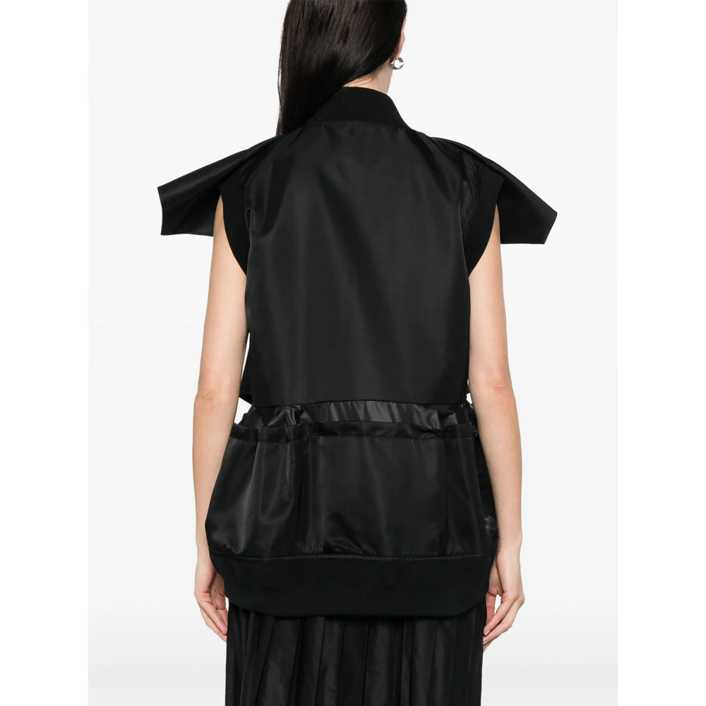 Sacai Black Jackets - Waistcoat & Gilets Women - 3