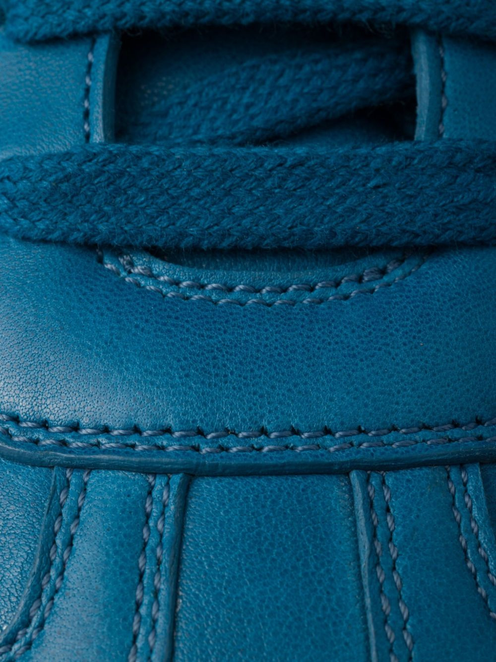 Antiqued leather sneakers - 5
