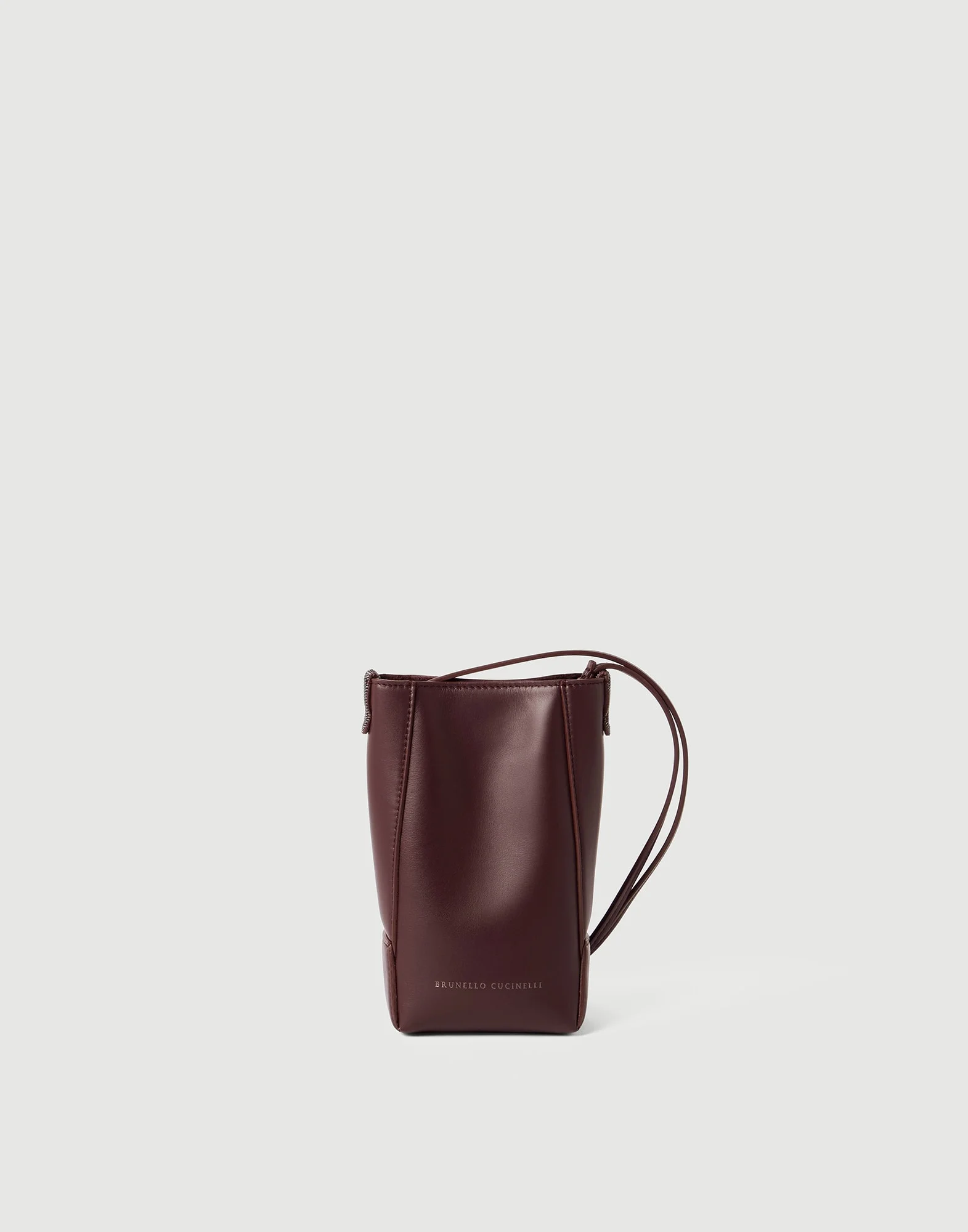 Duo phone holder in calfskin with monili - 1