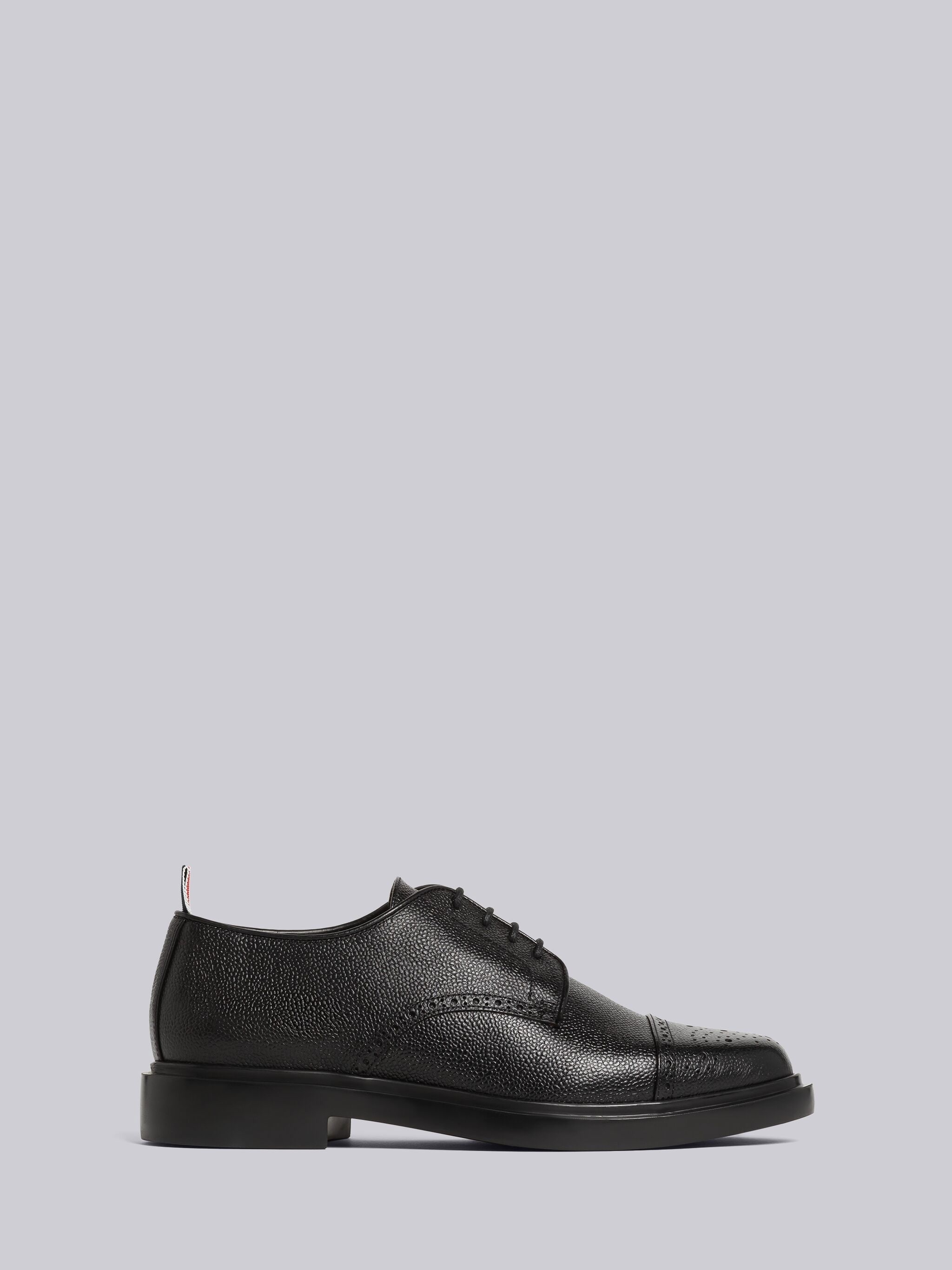 Pebble Grain Leather Cap Toe Derby - 1