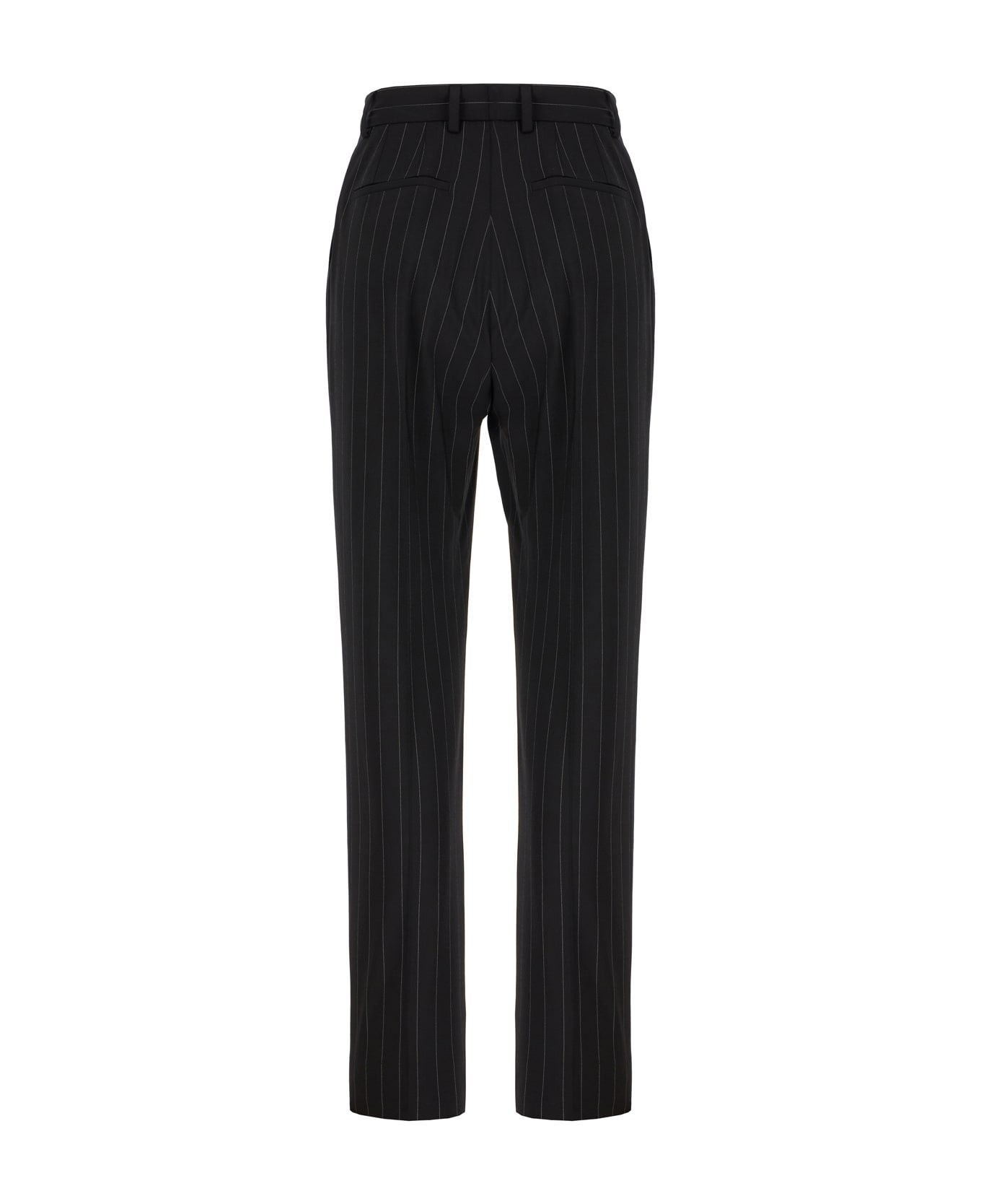 Embroidered Stretch Wool Pants - 2