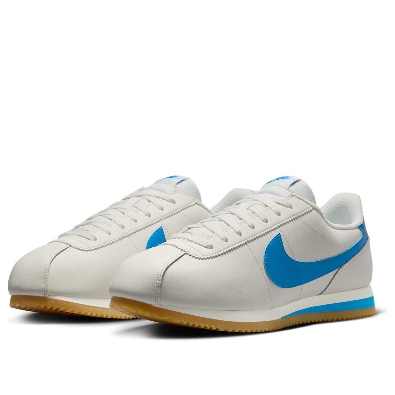 Nike Cortez Leather 'Sail Gum Yellow Light Photo Blue' DM4044-112 - 3