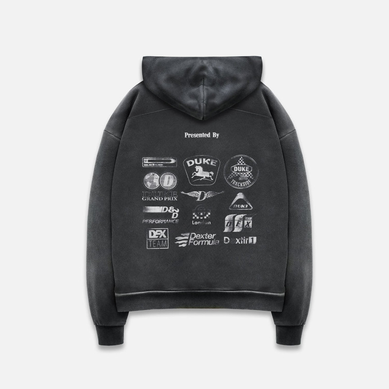 DR Sponsors Washed Grey Hoodie 1