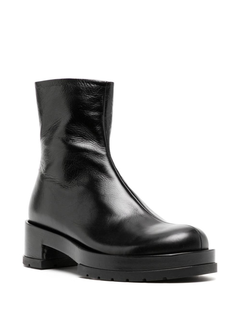 SAPIO zip-up leather boots outlook