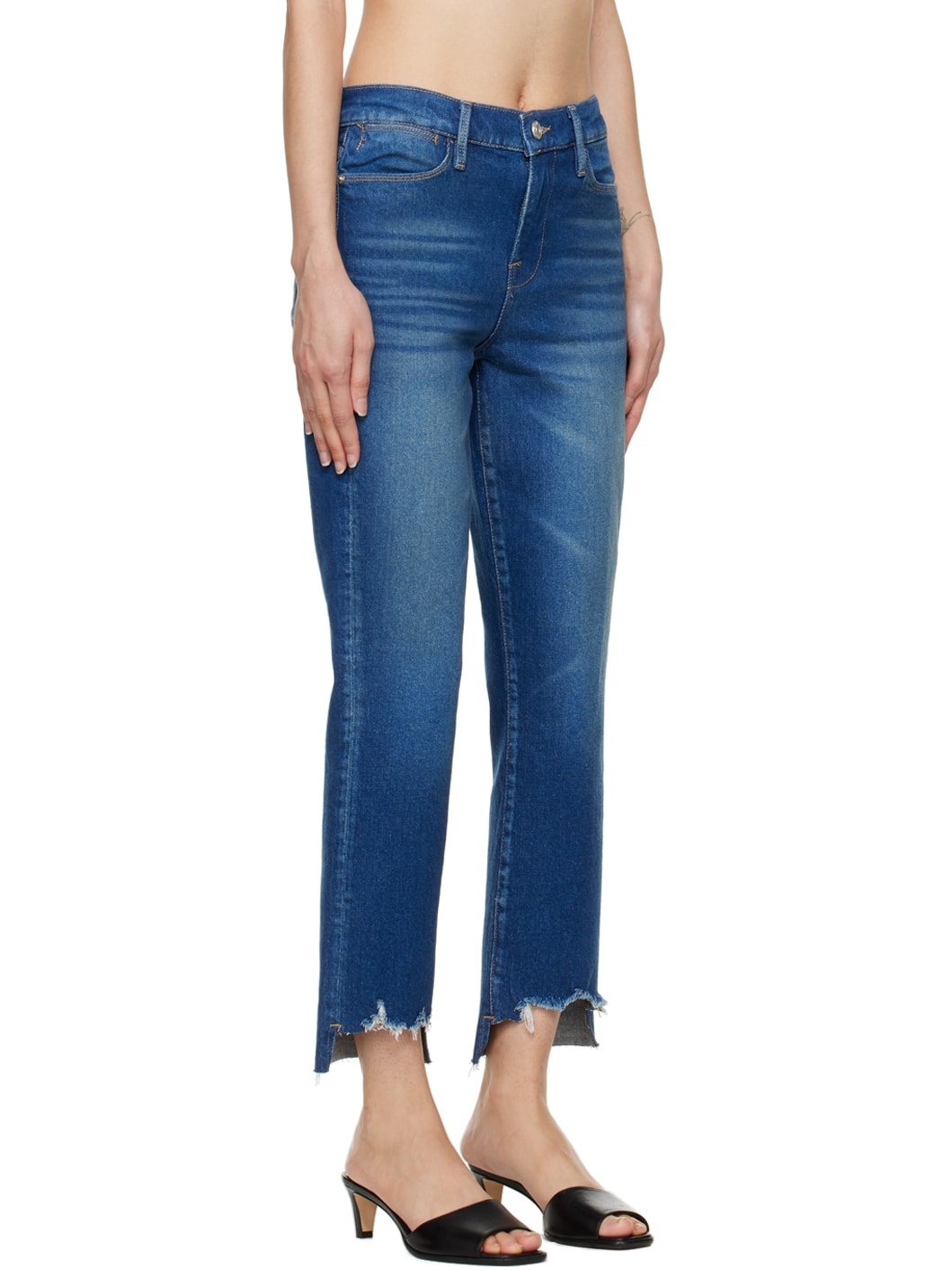 Blue 'Le High Straight' Jeans - 2