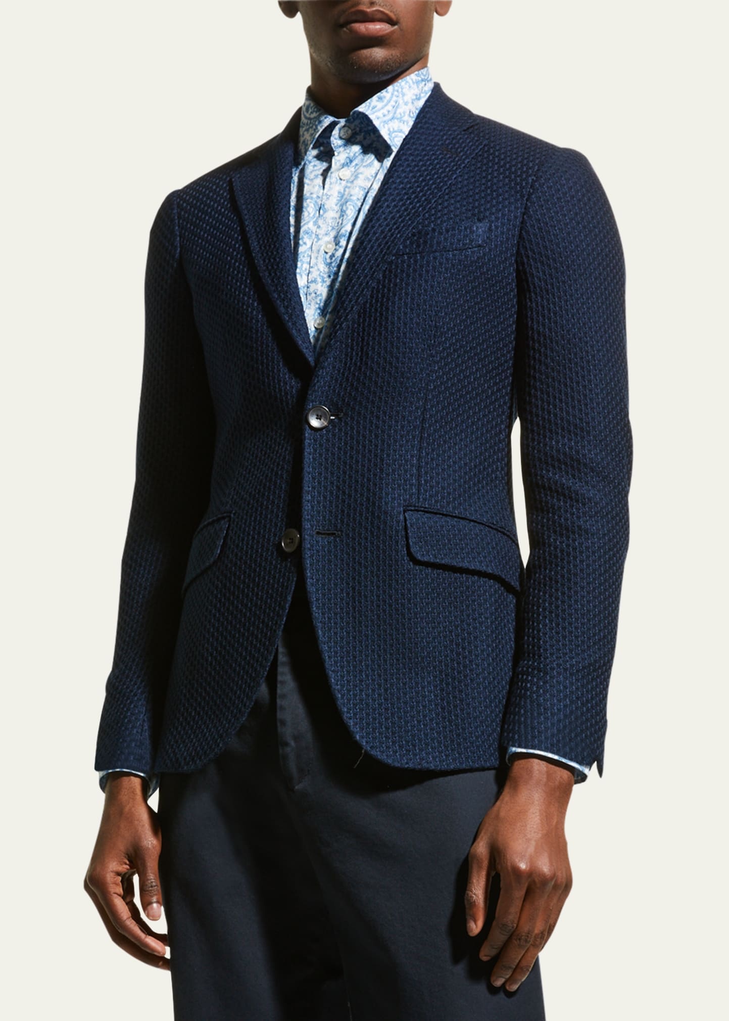 Men's Basic Knit Blazer - 4