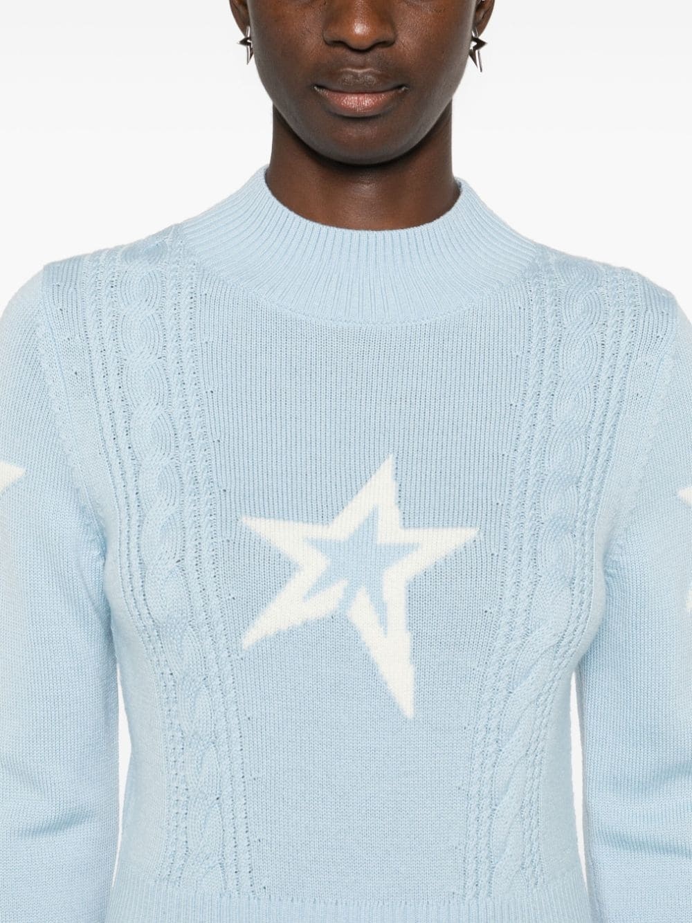 cable-knit star sweater - 5