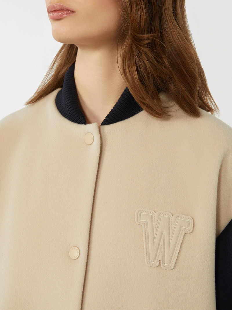 ELLISSE Double-faced wool bomber jacket - SAND 5