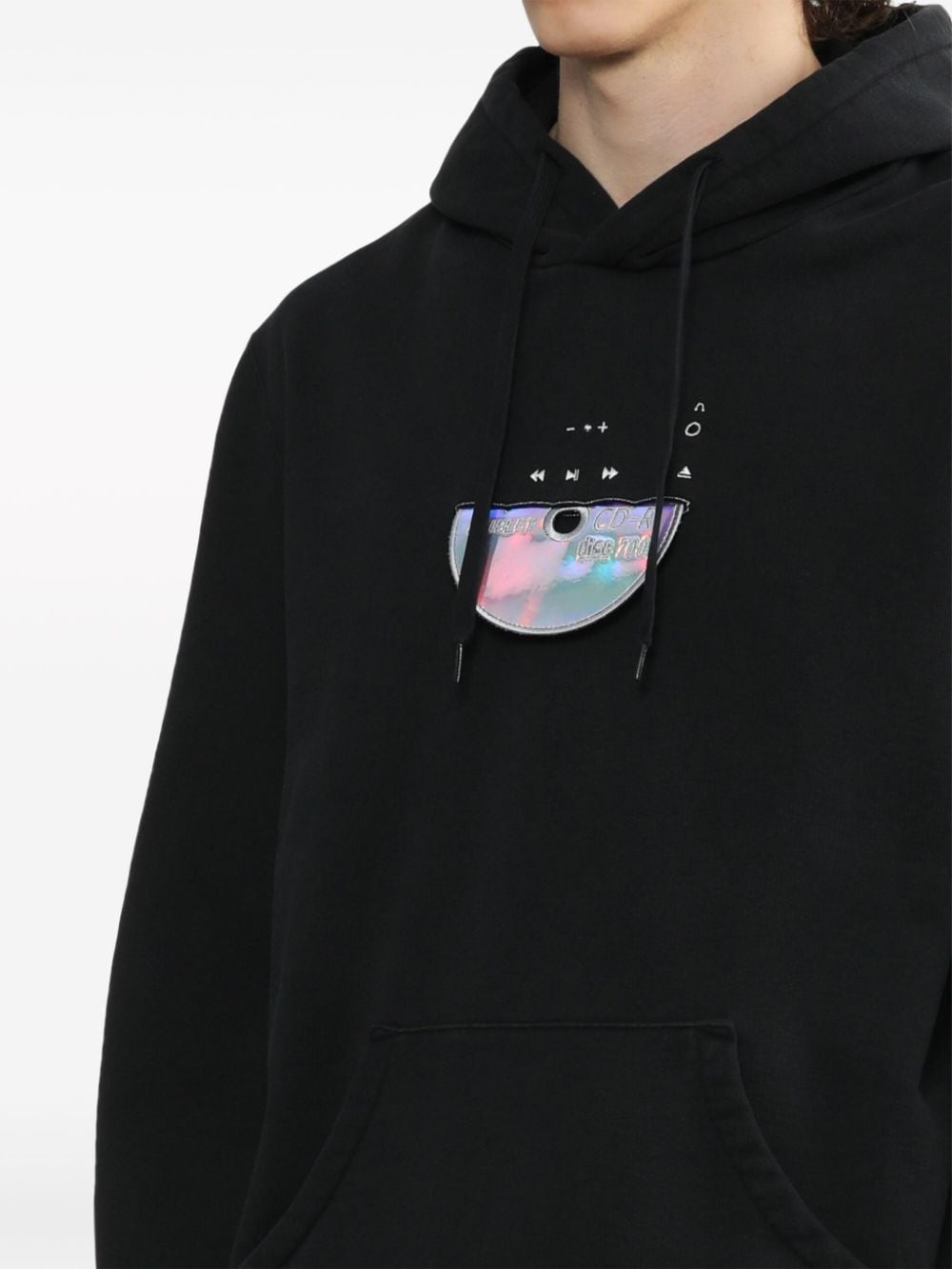 CD-R embroidered cotton hoodie - 5