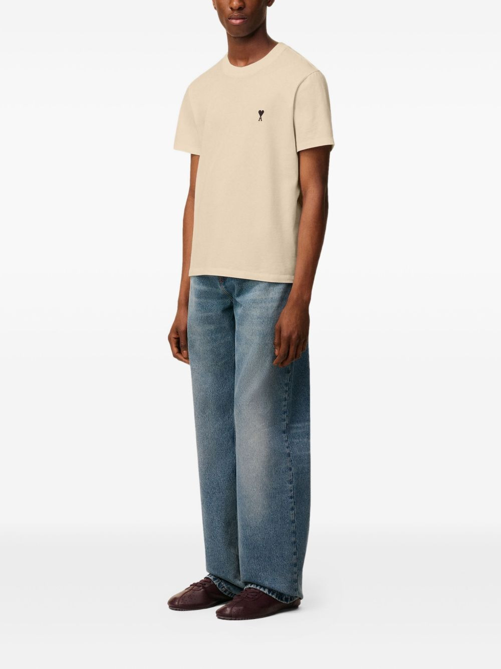 logo-embroidered T-shirt - 3