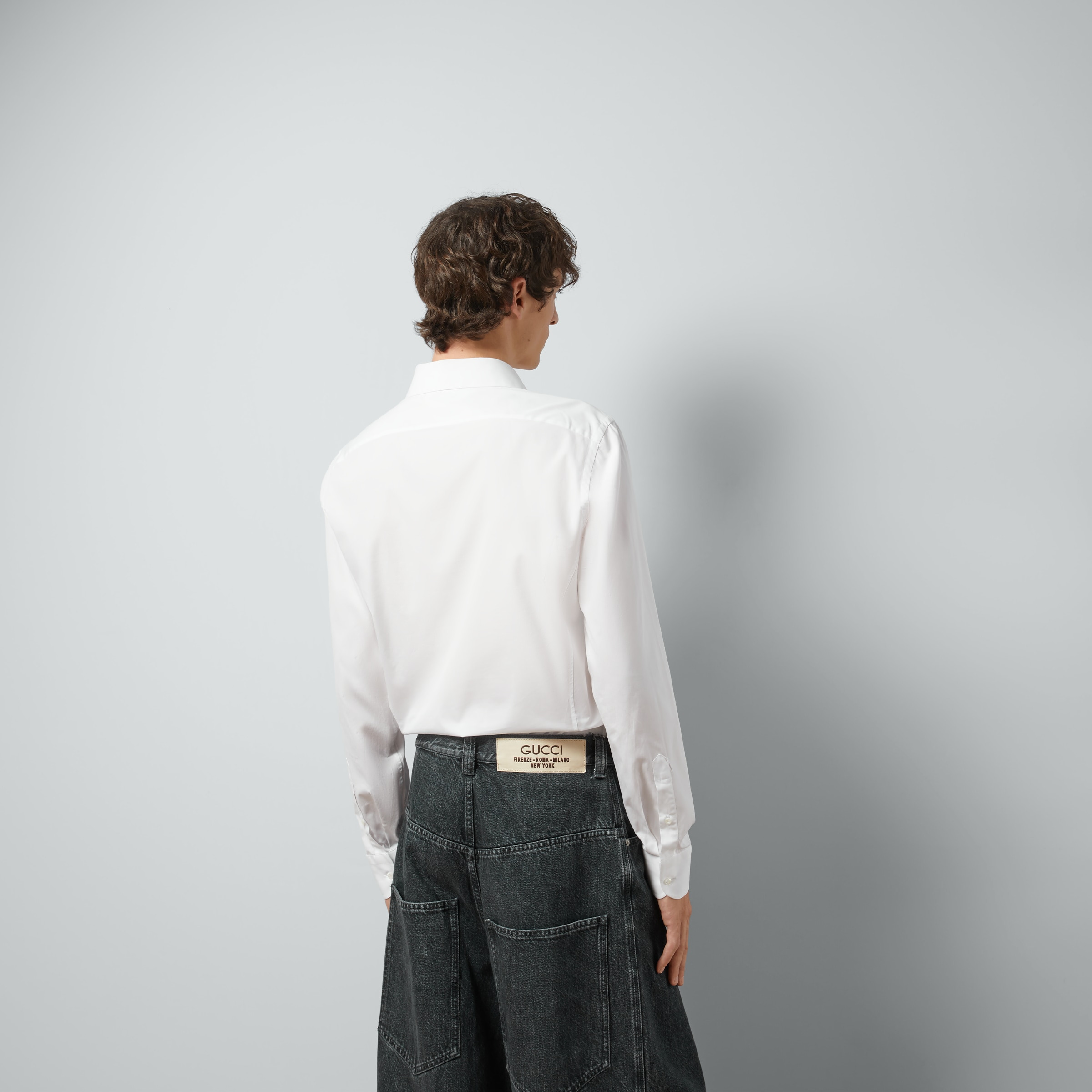 Cotton silk shirt with Double G - 6
