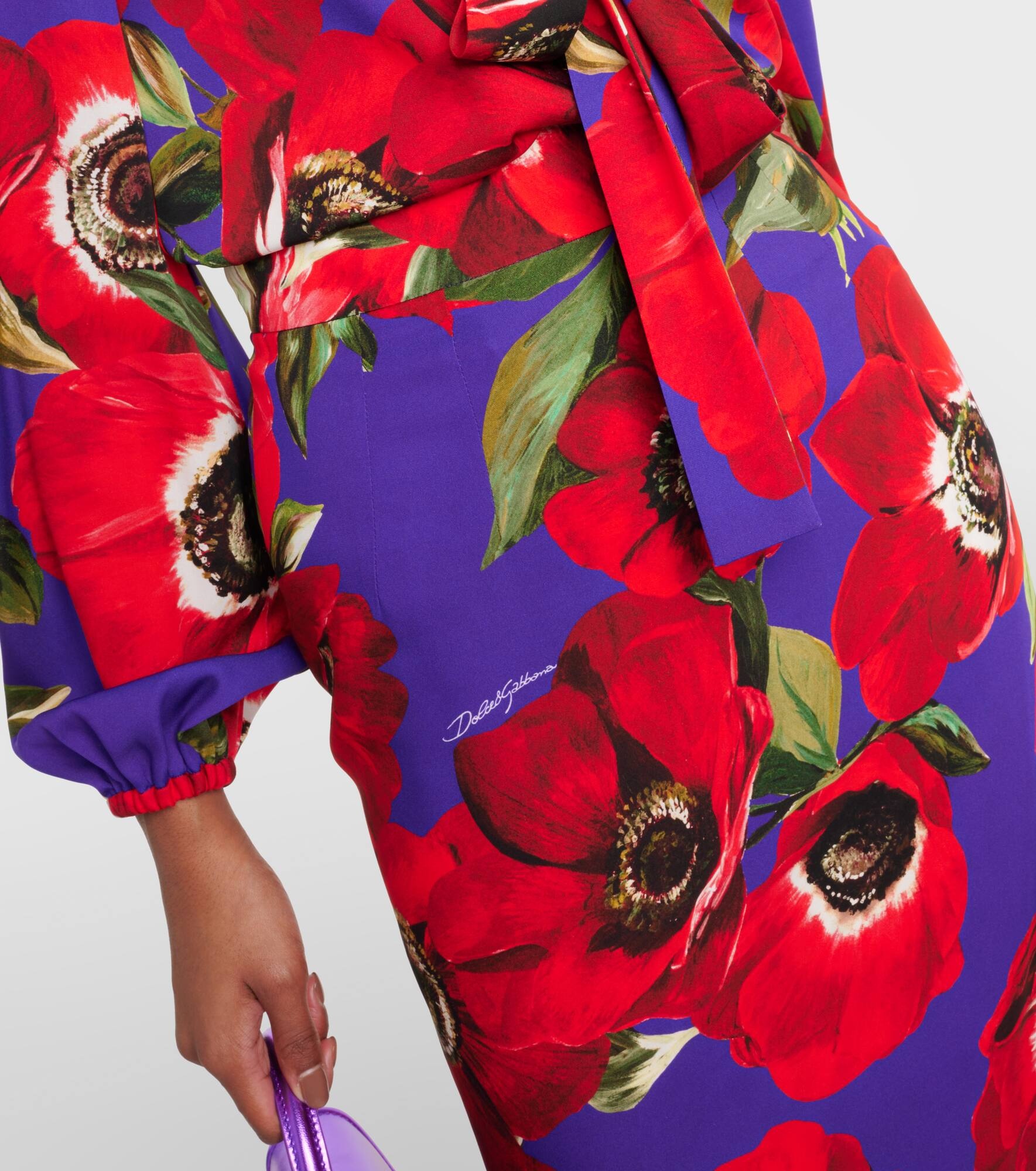 Floral silk-blend pencil skirt - 4