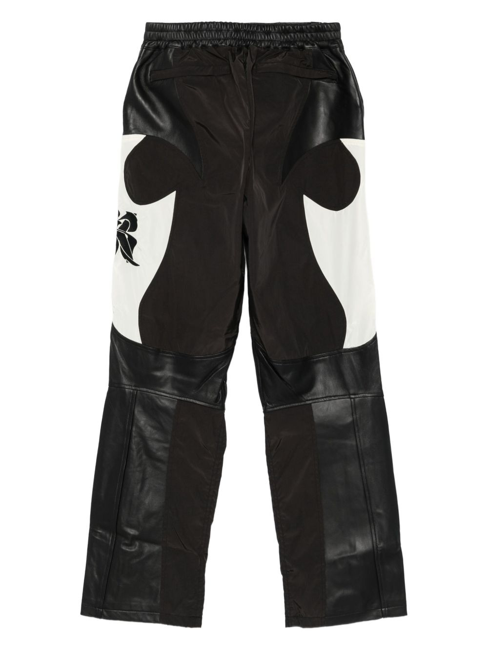 Rider leather panelled trousers - 2