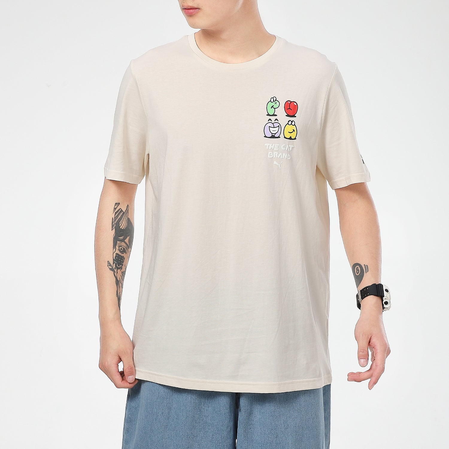 PUMA Graphic Streetwear T-Shirt 'Beige' 532612-75 - 3