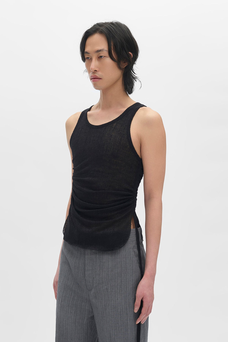 Ann Demeulemeester Boris Wrinlked Cropped Tank Top outlook
