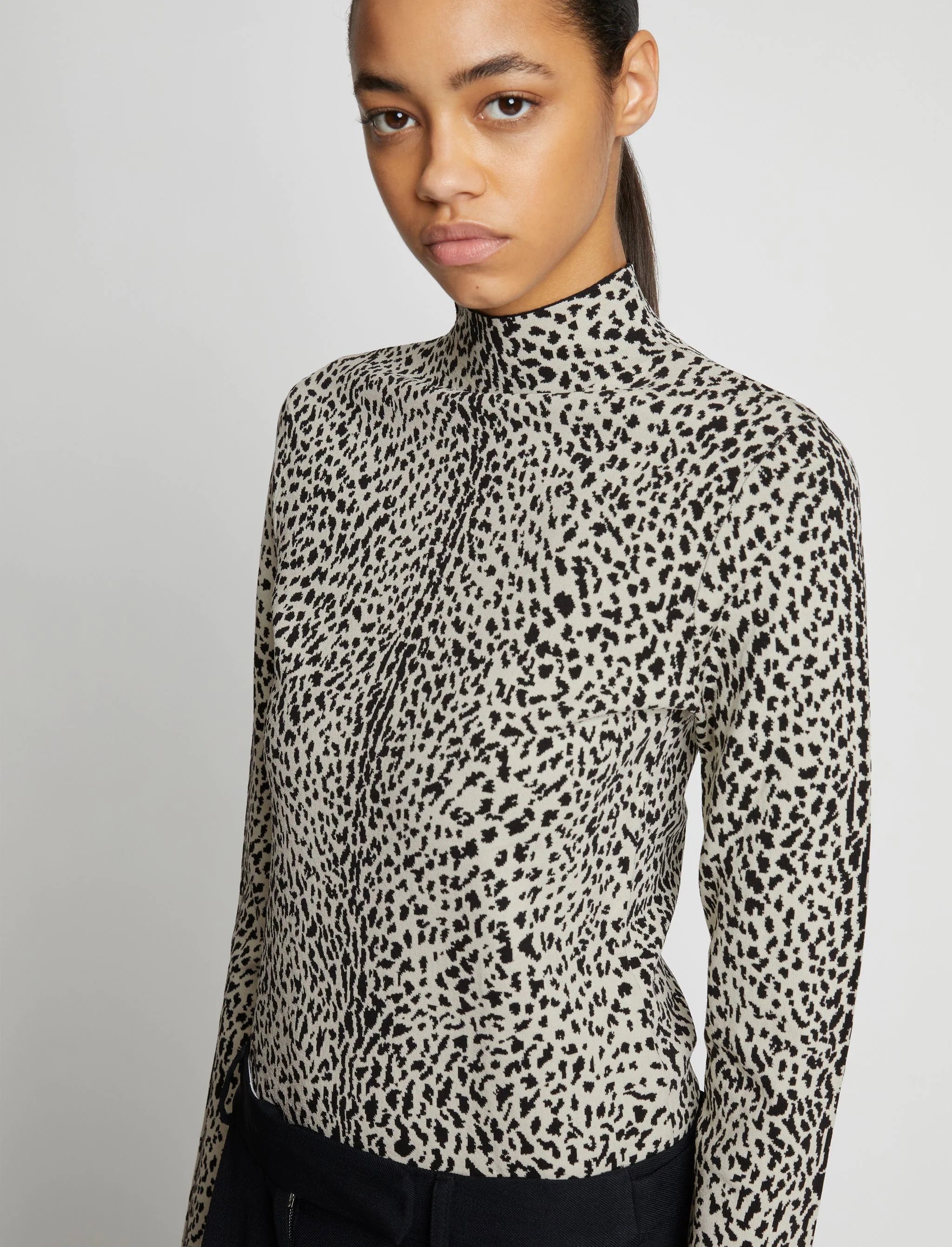 Cheetah Jacquard Turtleneck - 6