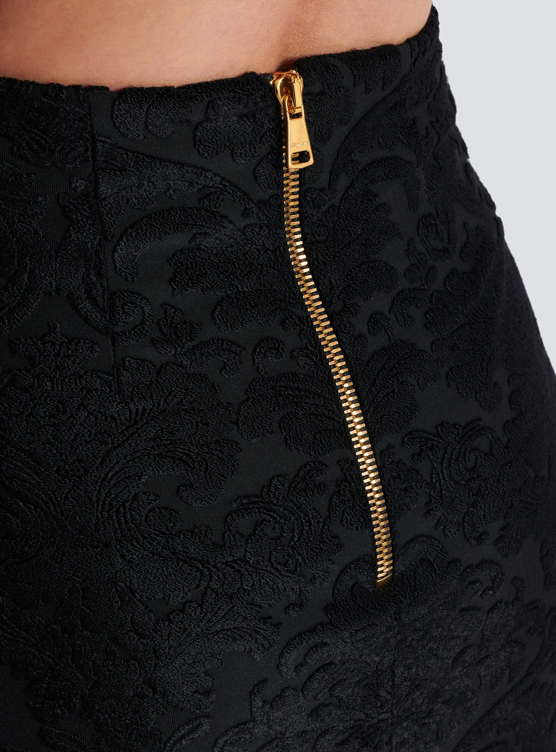 Baroque pattern midi skirt 7