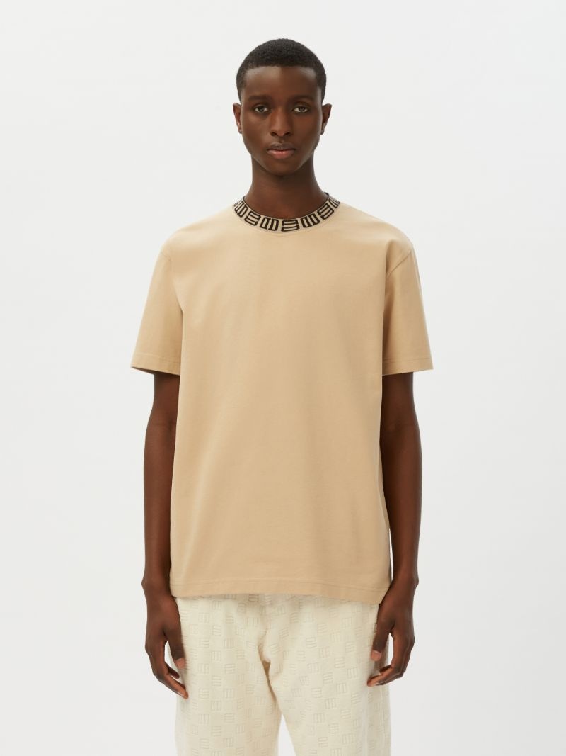 MONOGRAM RIB COLLAR T-SHIRT - 3