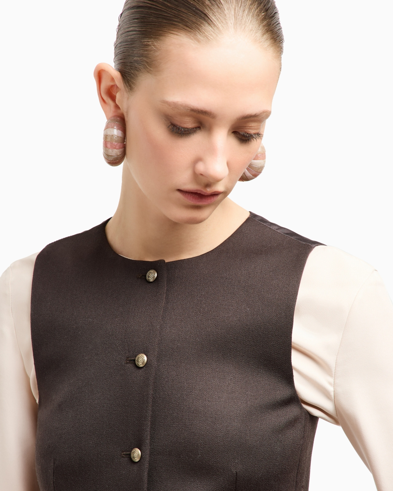 SINGLE-BREASTED WOOL WAISTCOAT - 5