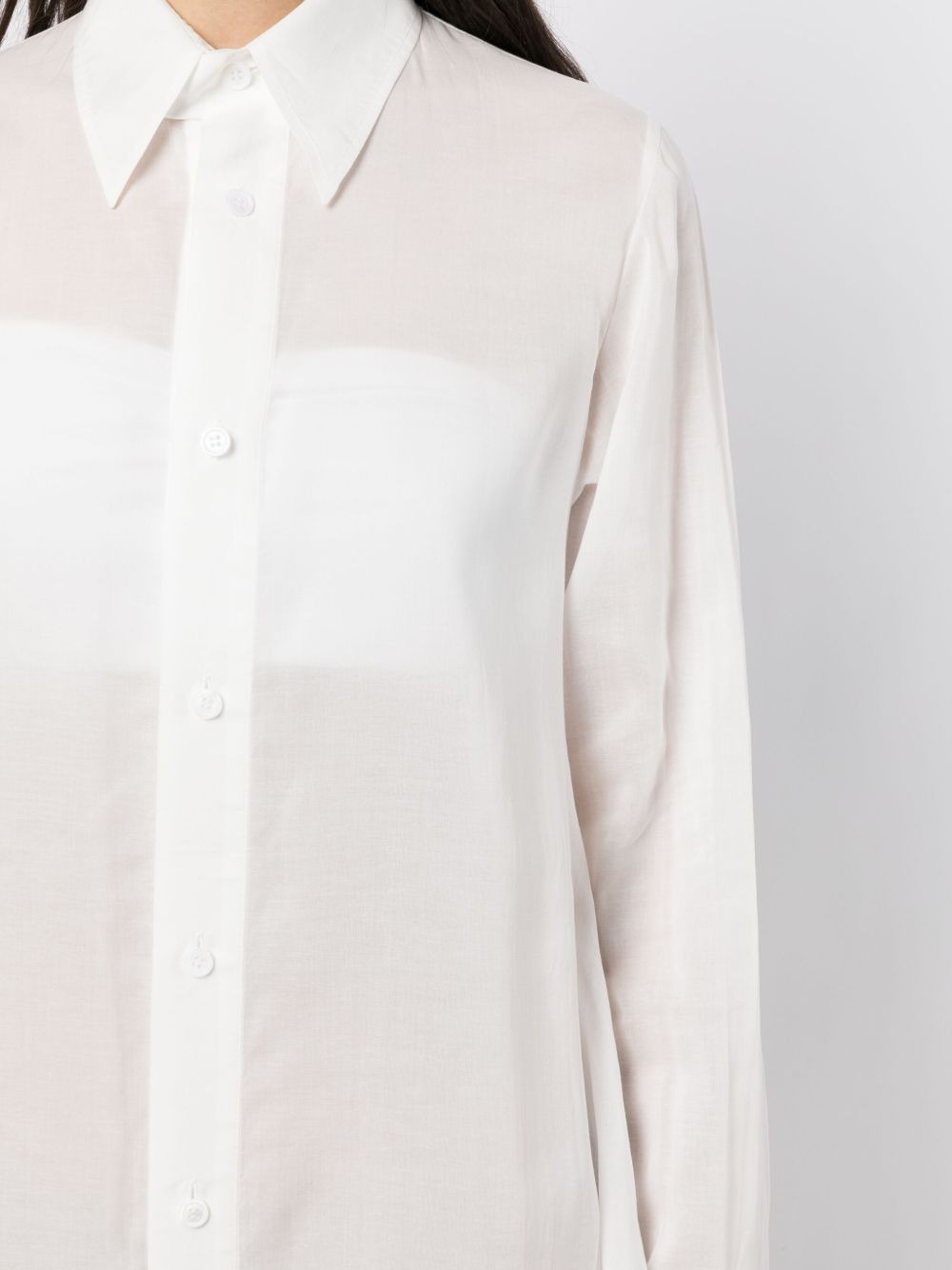 draped-detail asymmetric dress - 5