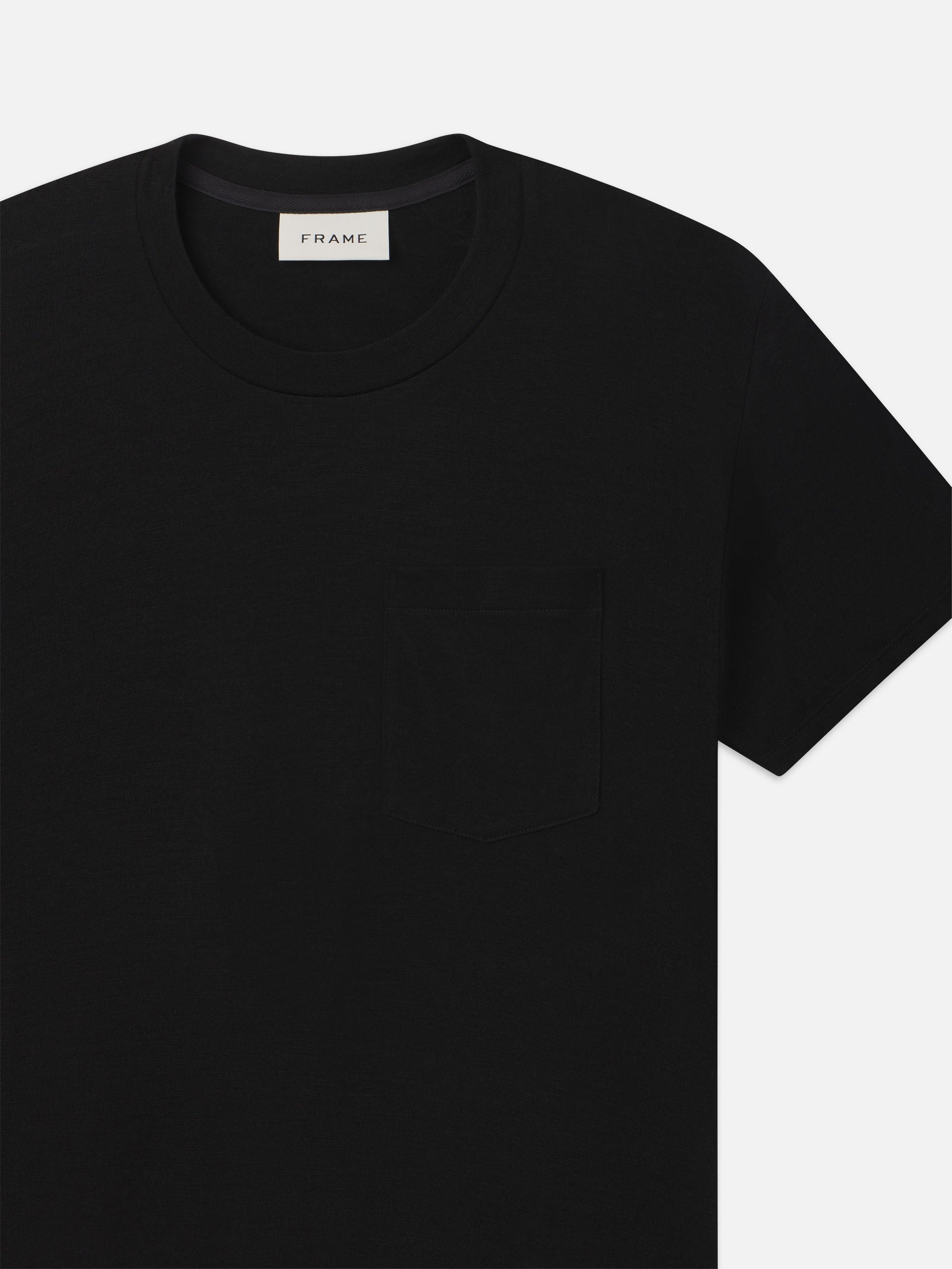 Light Weight Woolen Tee in Black - 3