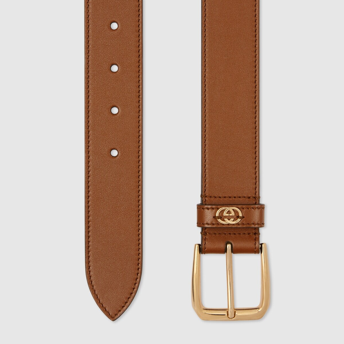 Belt with square buckle and Interlocking G - 2