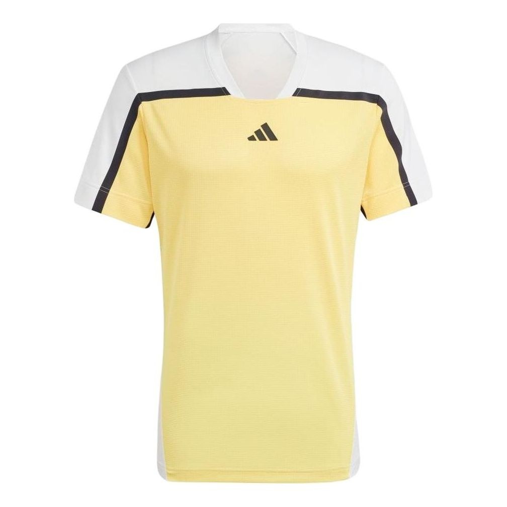 adidas Tennis HEAT.RDY Pro FreeLift T-shirt Asia Sizing 'Yellow White' IS8966 - 1