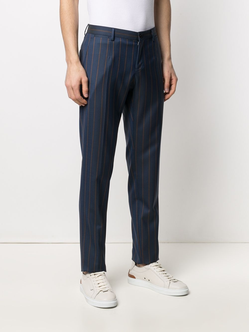 pinstripe tailored trousers - 3