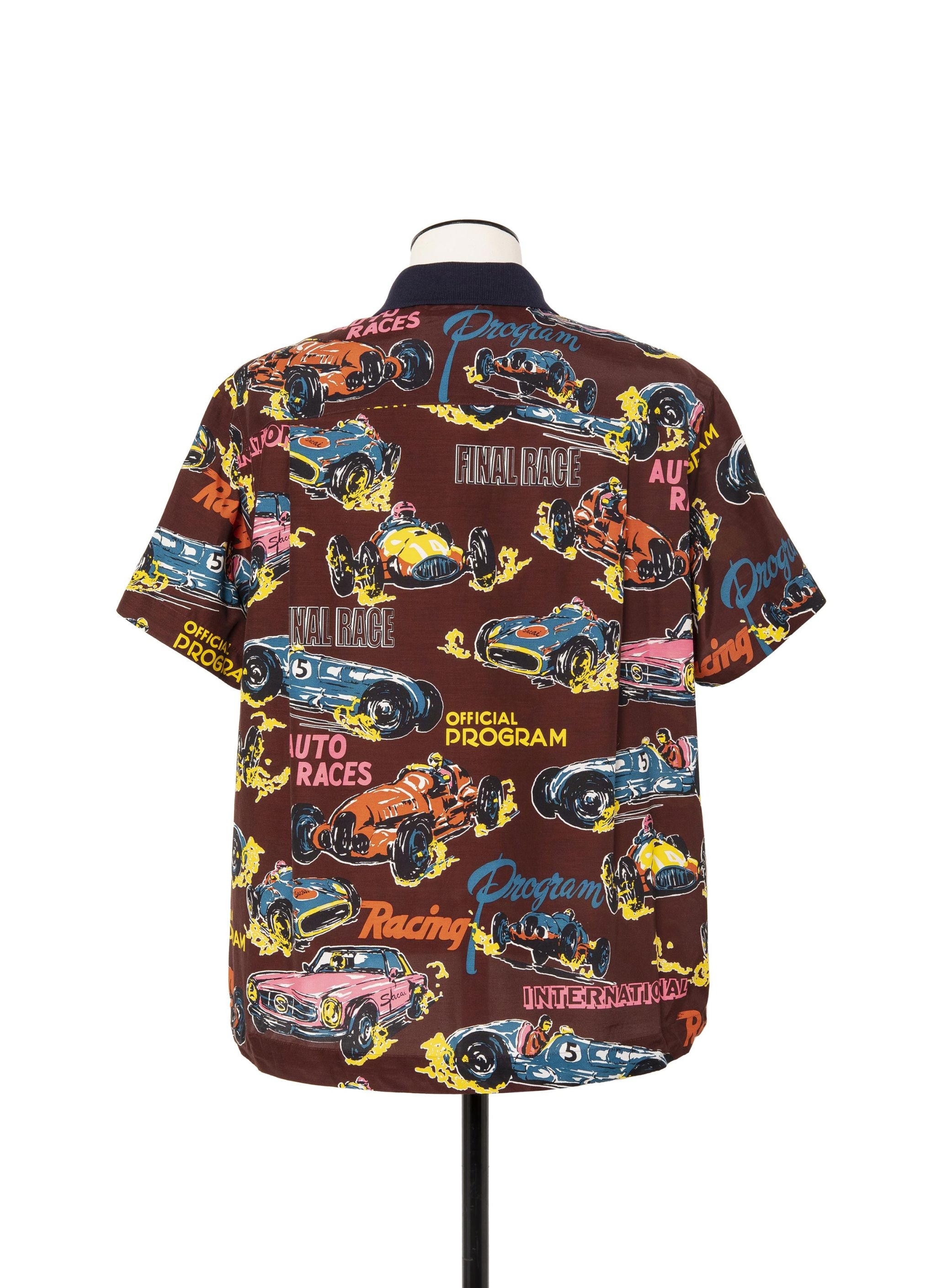 Car Race / Tropical Print Polo Shirt - 4