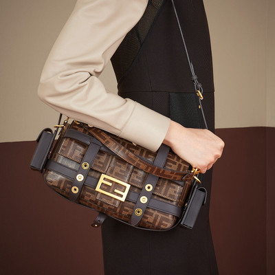 FENDI Brown fabric bag outlook