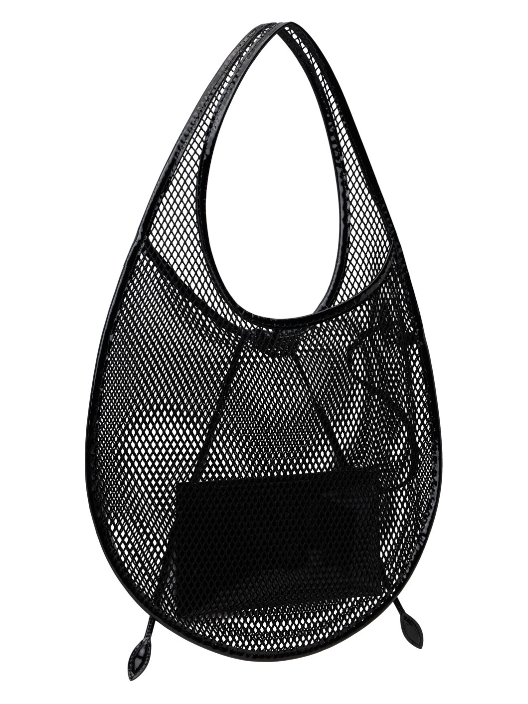 Black One Piece Medium Fishnet Bag - 3