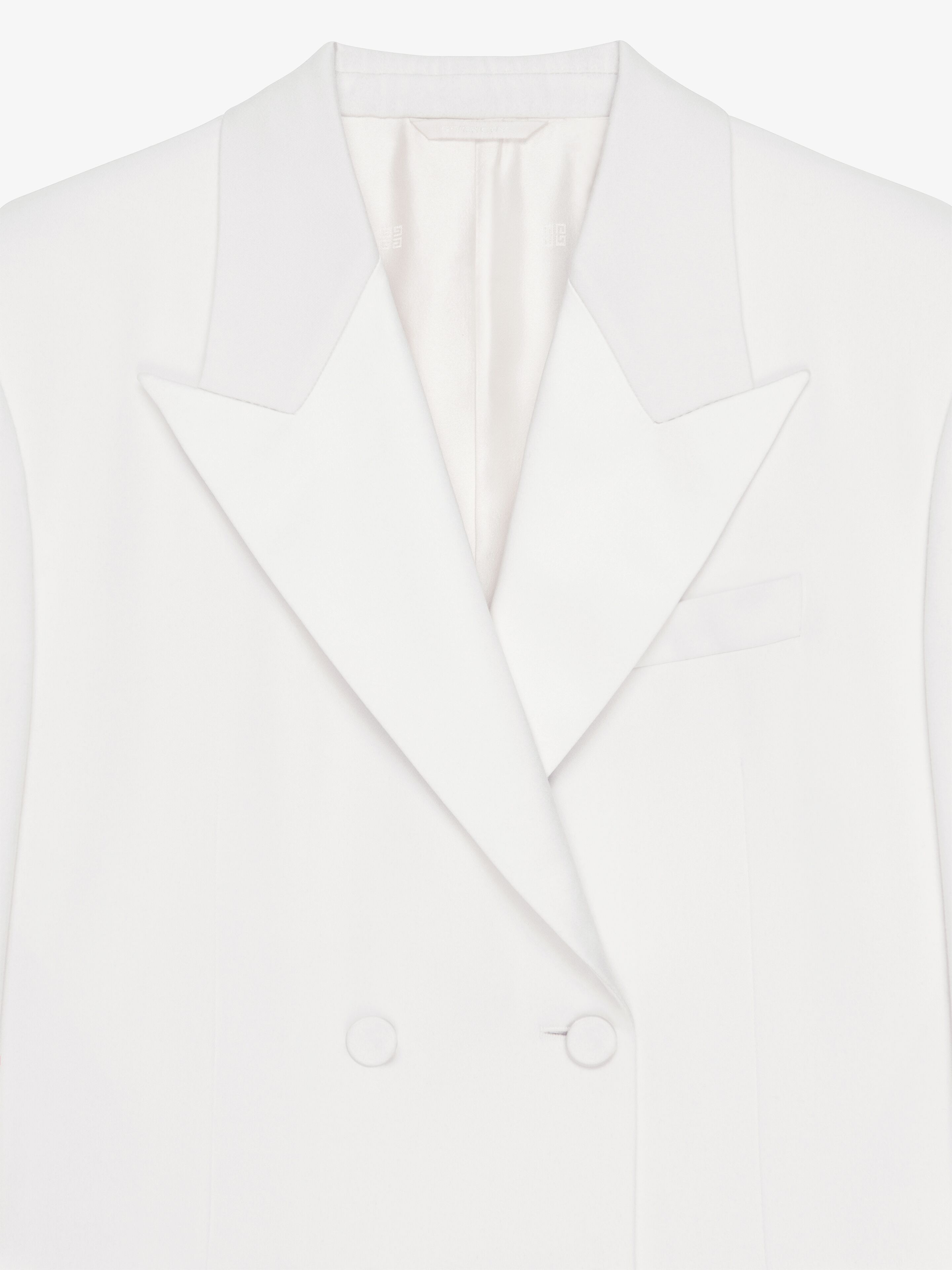 OVERSIZED JACKET IN WOOL WITH SATIN COLLAR - 5