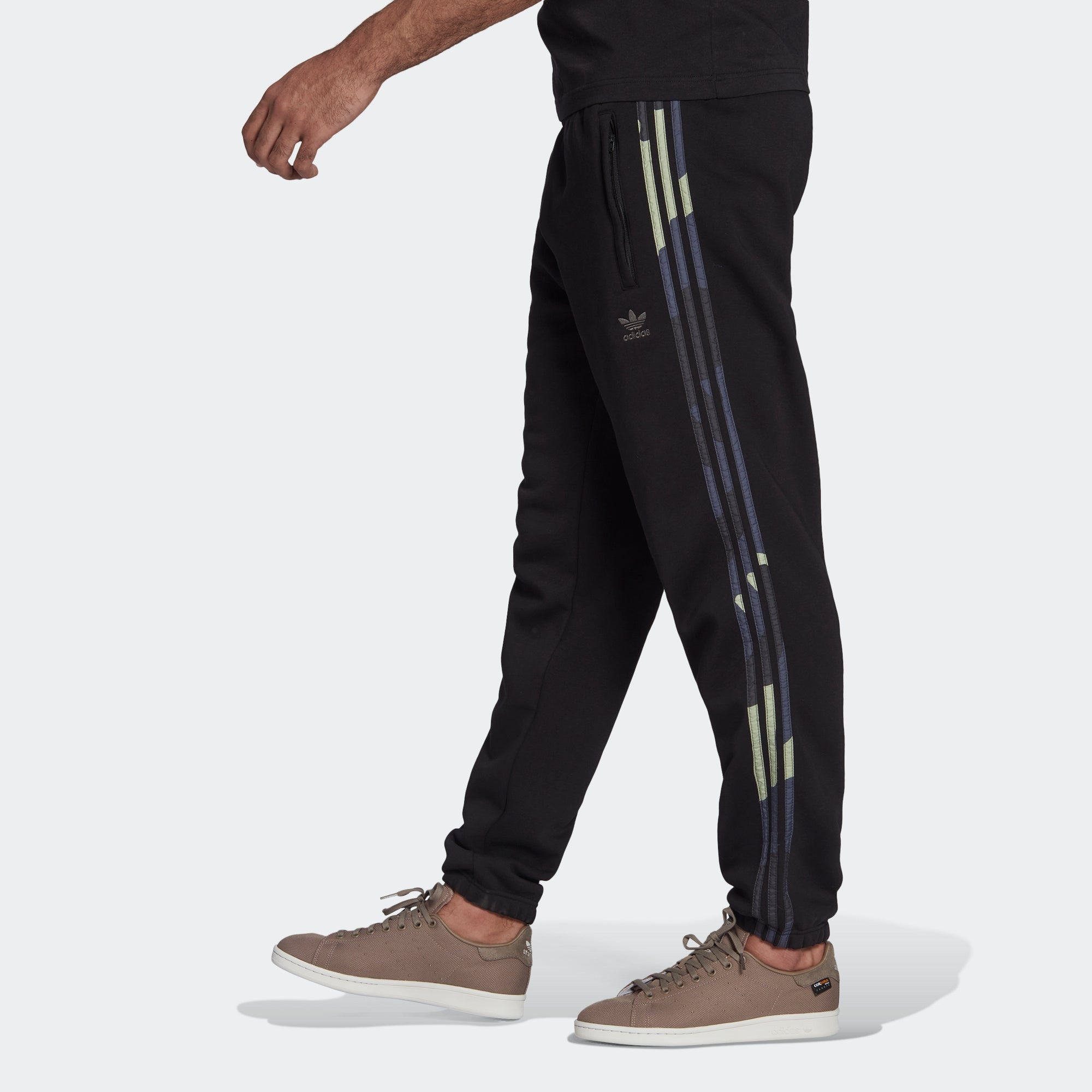 Men's adidas originals Camo Pants Side Elastic Waistband Sports Pants/Trousers/Joggers Black HF4878 - 5