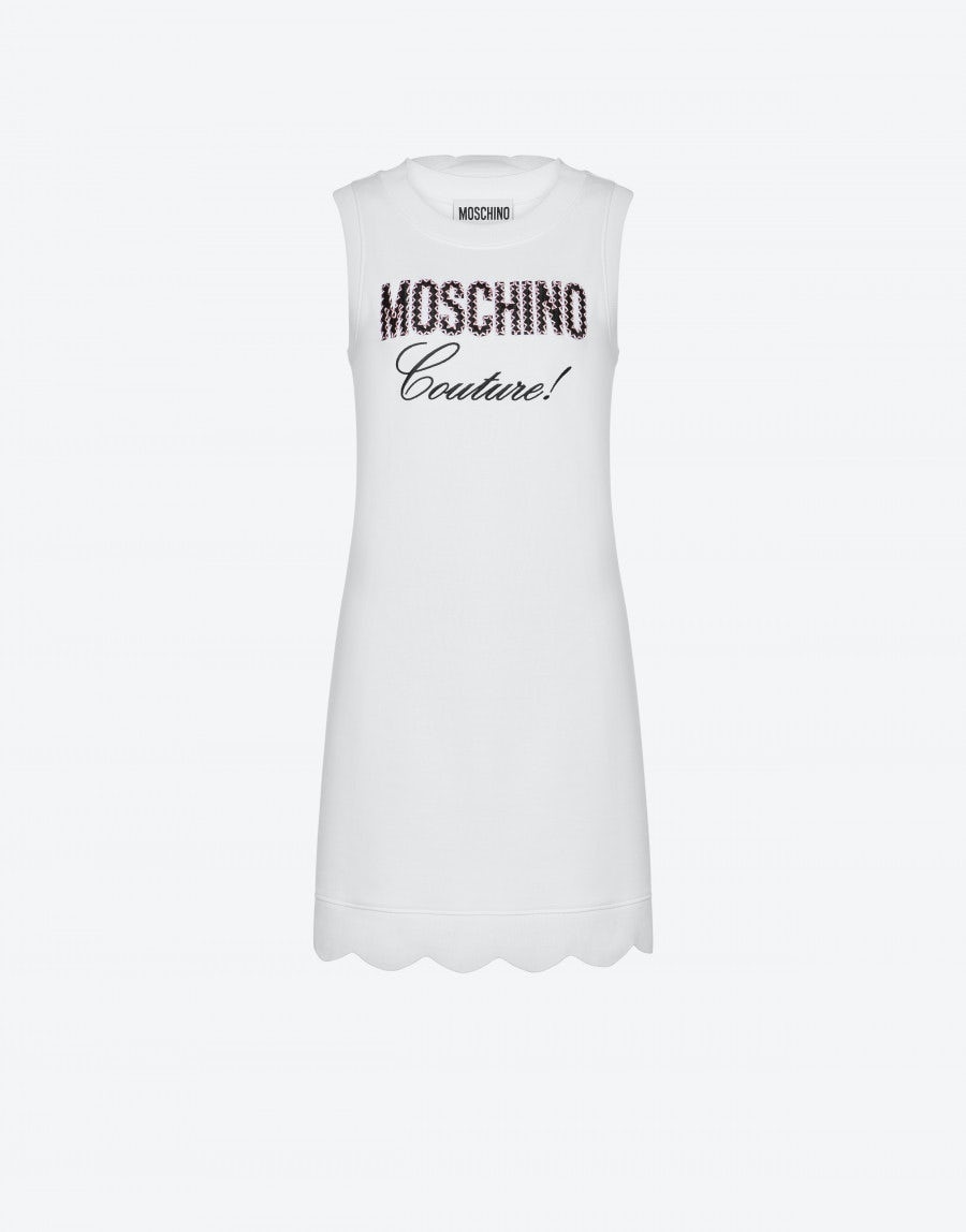 MOSCHINO COUTURE EMBROIDERY FLEECE DRESS - 1