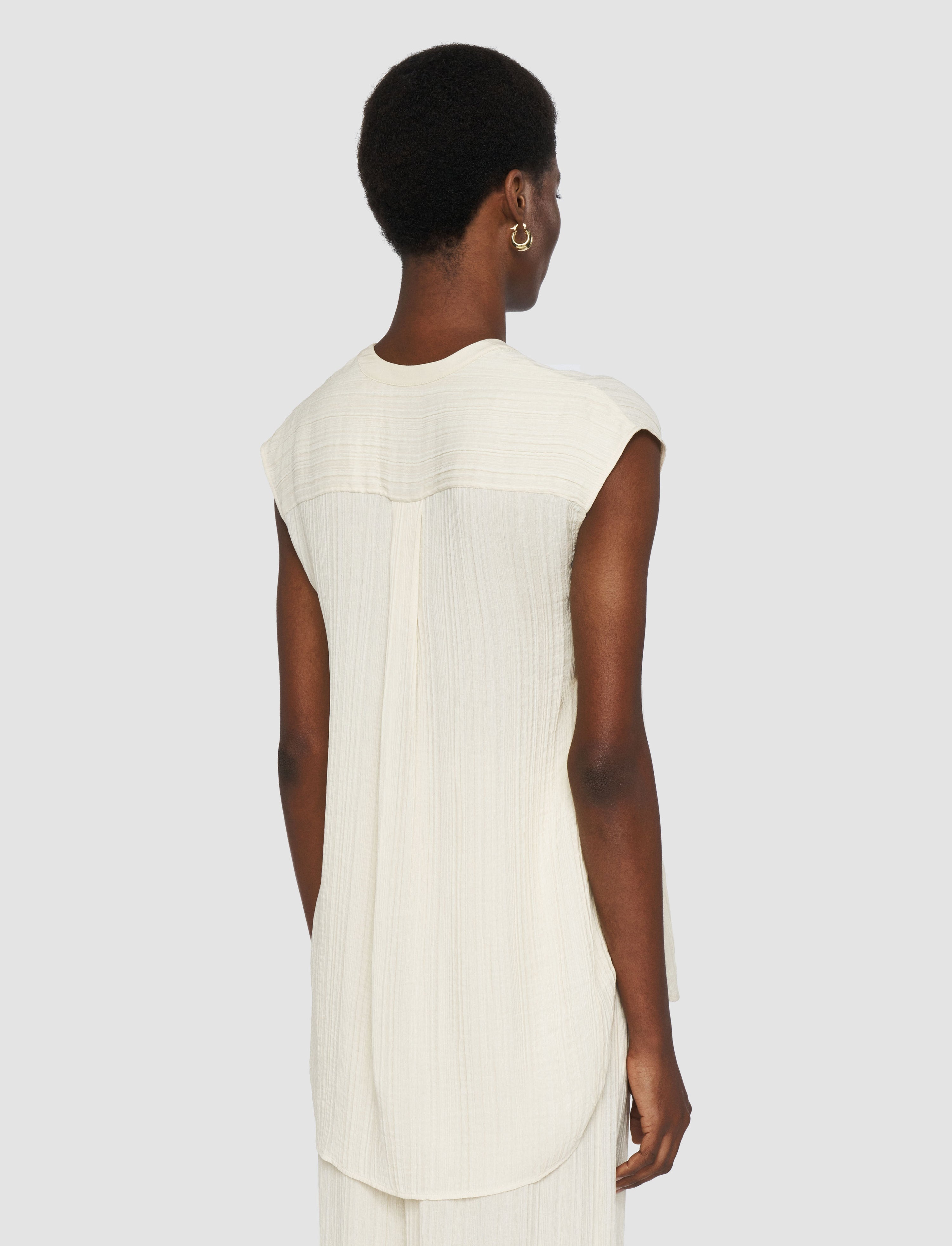 Lucien Pleat Jacquard Blouse - 4