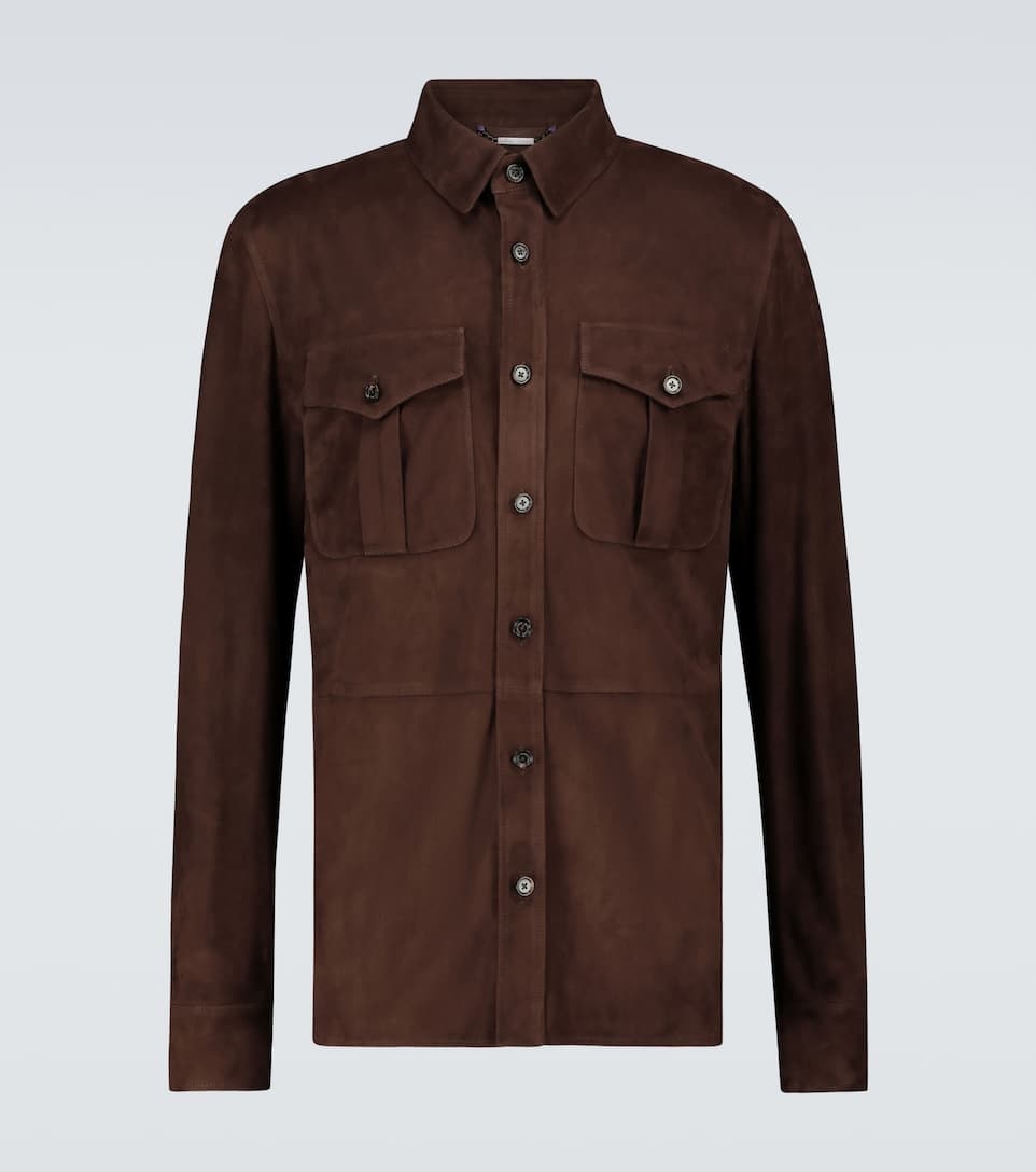 Barron suede overshirt - 1