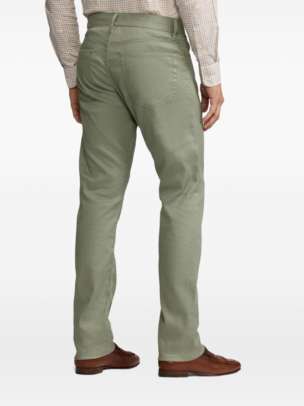 cotton-linen denim pants - 5