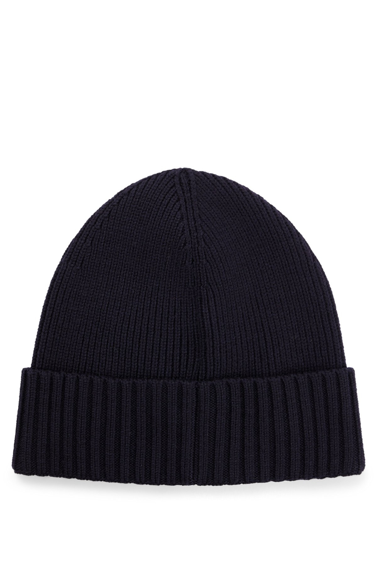 BEANIE HAT IN VIRGIN WOOL WITH LOGO PLAQUE - 2