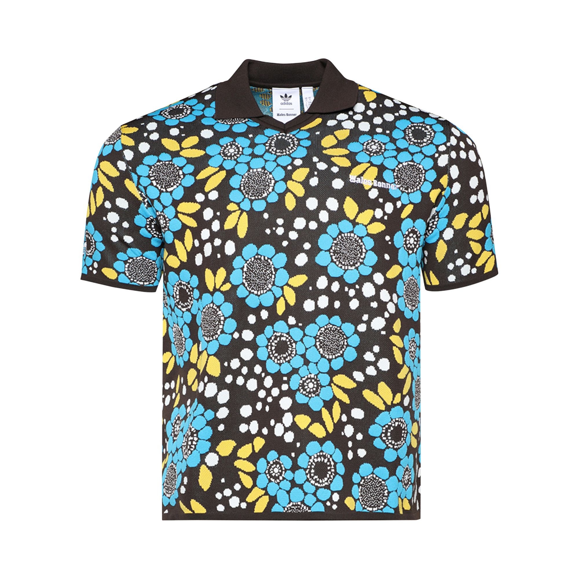 adidas x Wales Bonner Knit Floral Polo Shirt 'Multicolor' - 1