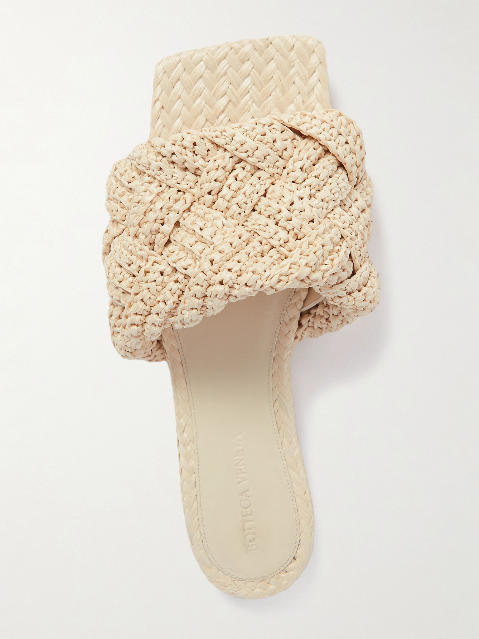 Lido leather slides Beige - 5