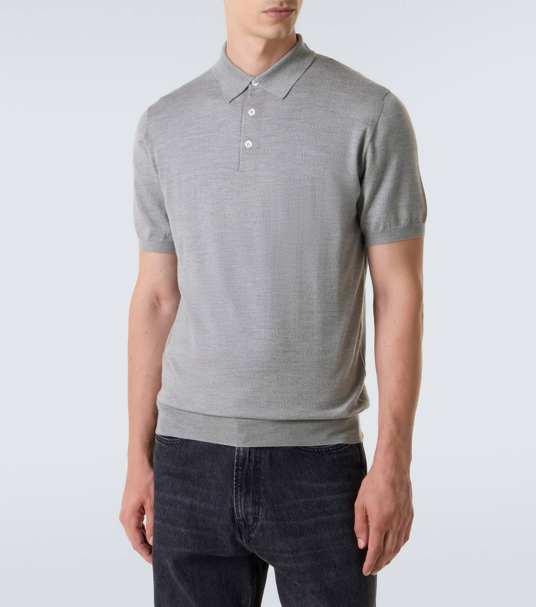 Virgin wool polo shirt - 3