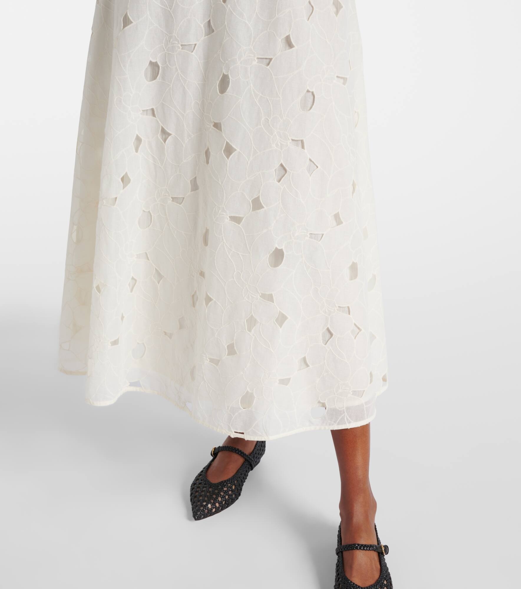 Caro cotton organdy maxi skirt - 5
