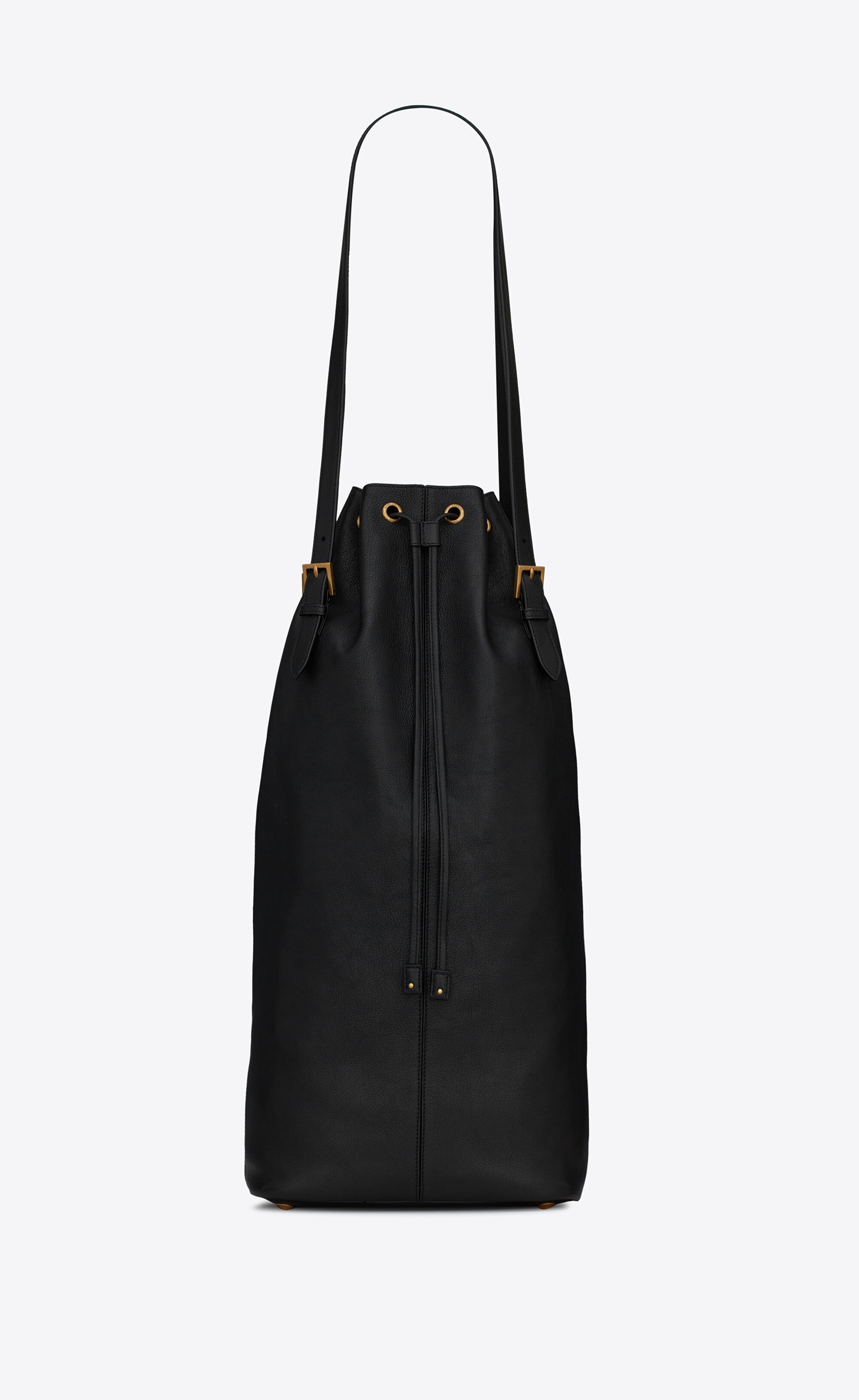 riva large bucket bag in vintage leather - 1